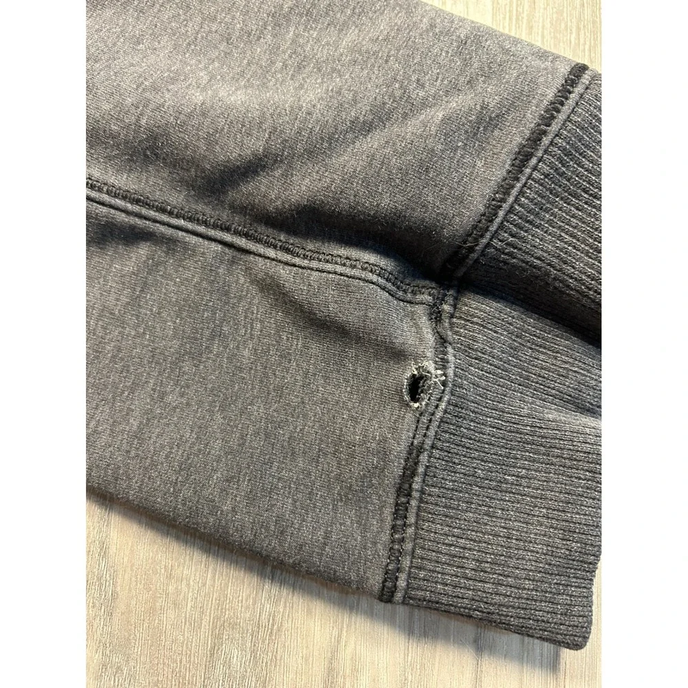Flawed Mens‎ Charcoal Gray Jogger Sweatpants Zipper Pocket Drawstring Size L